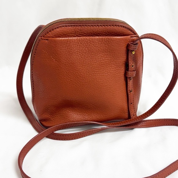 HOBO Cognac Leather Mini Crossbody Bag With Adjustable Strap - Picture 5 of 10